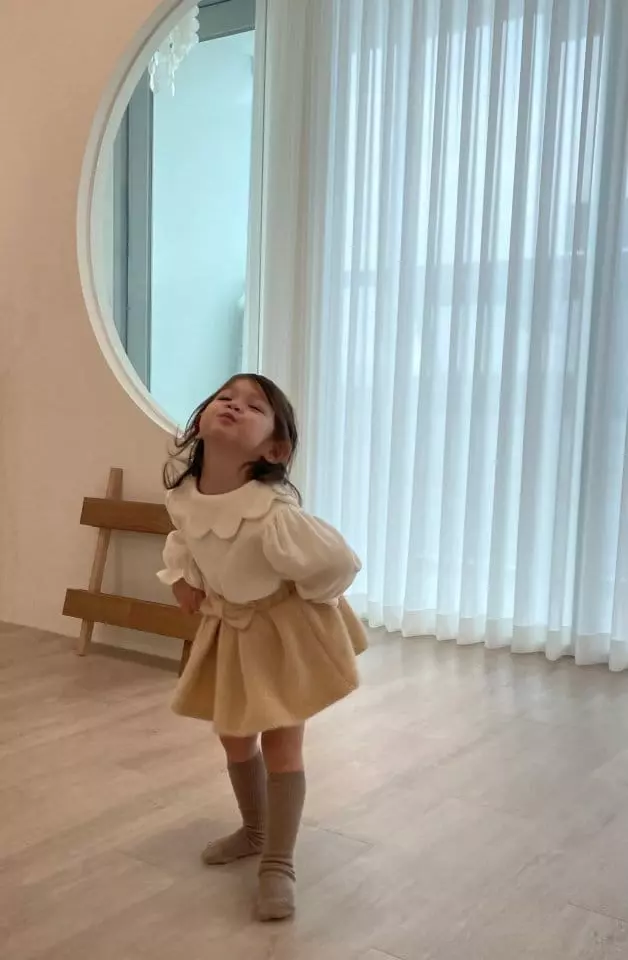 Flower J - Korean Children Fashion - #fashionkids - Wave Collar Blouse - 7