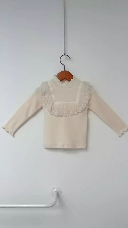 Flower J - Korean Children Fashion - #kidsshorts - Mi Sha Lace Tee - 8