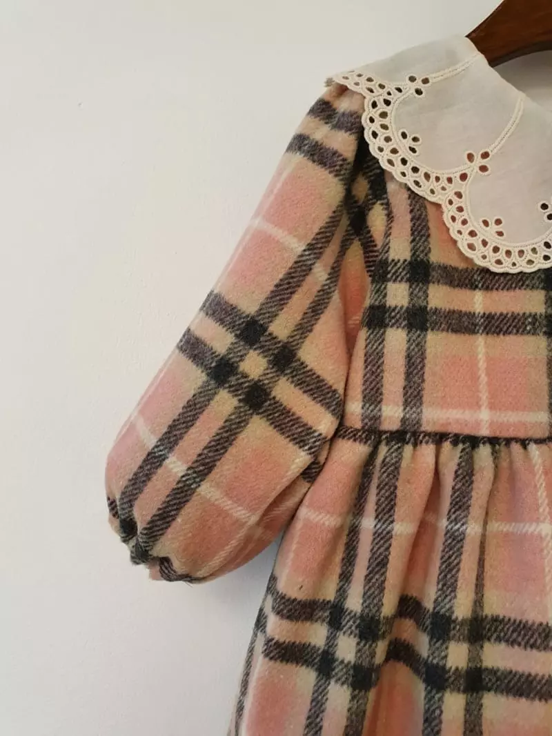 Flower J - Korean Children Fashion - #kidsshorts - B Check One-piece - 6