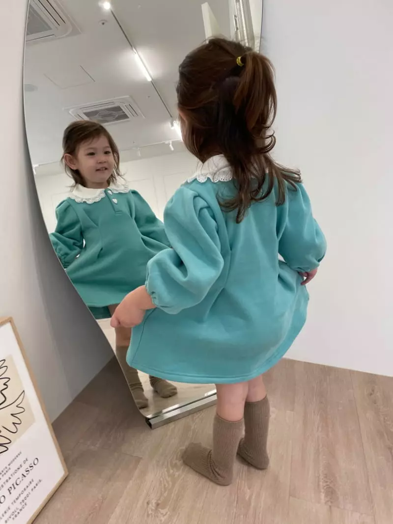 Flower J - Korean Children Fashion - #magicofchildhood - Heart Button One-piece