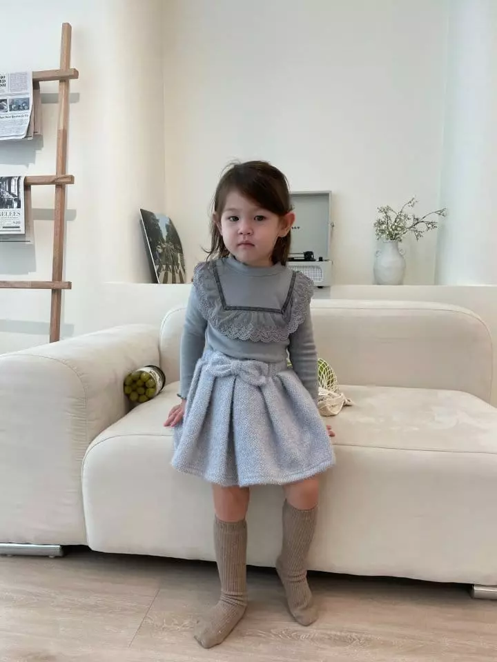Flower J - Korean Children Fashion - #stylishchildhood - Mi Sha Lace Tee - 2
