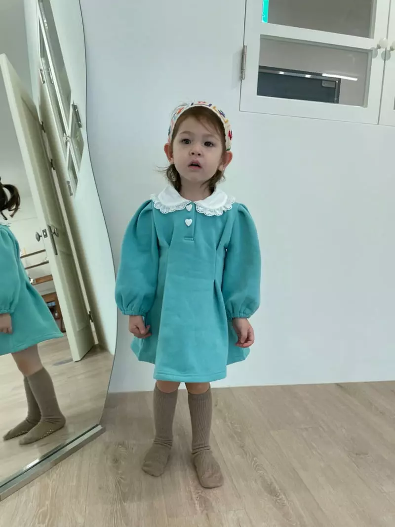 Flower J - Korean Children Fashion - #prettylittlegirls - Heart Button One-piece - 4