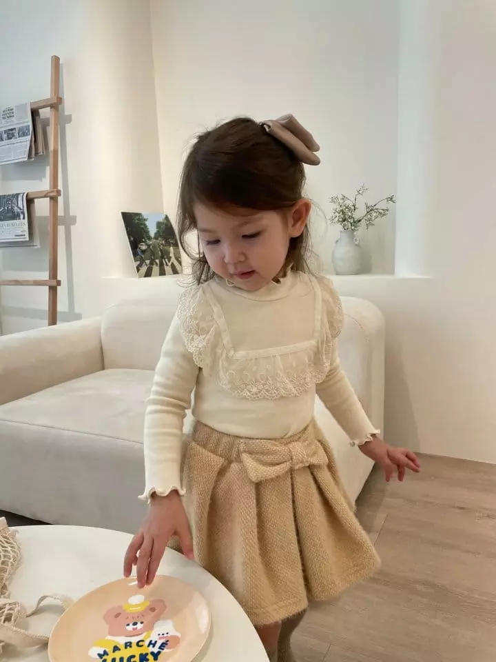 Flower J - Korean Children Fashion - #toddlerclothing - Mi Sha Lace Tee