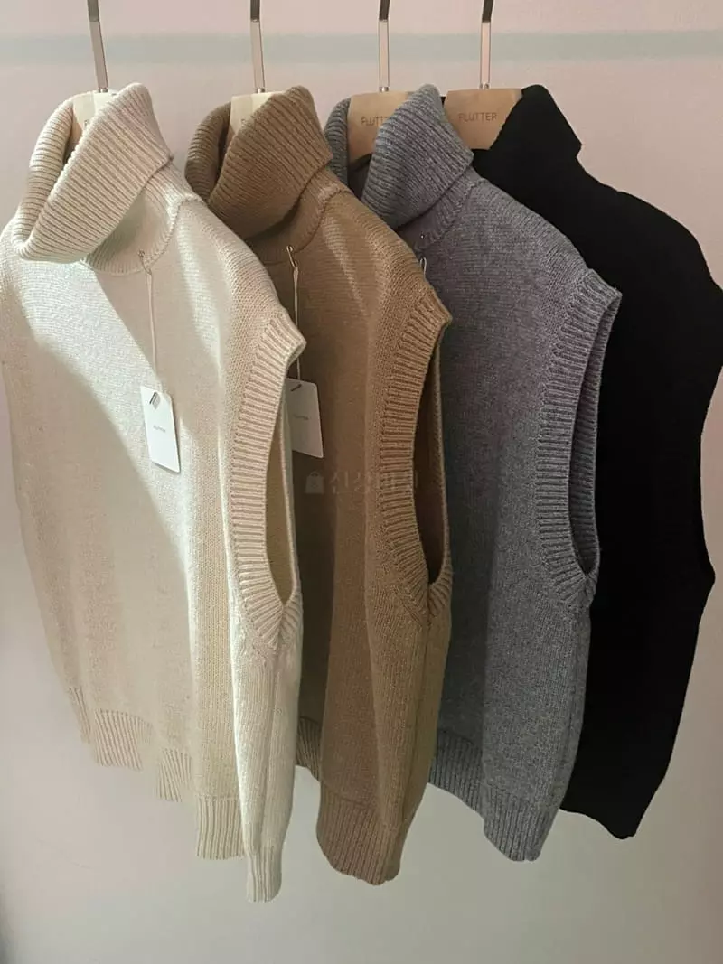 Flutter - Korean Women Fashion - #womensfashion - Turtleneck Vest - 4