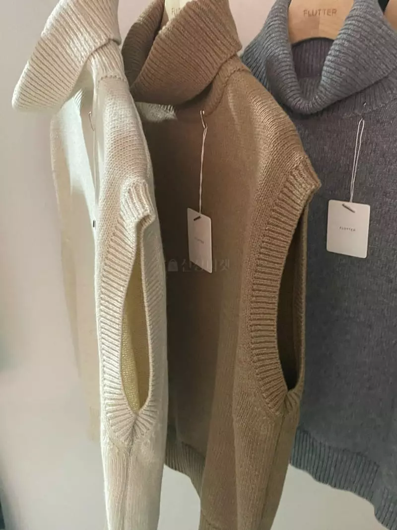 Flutter - Korean Women Fashion - #momslook - Turtleneck Vest - 6