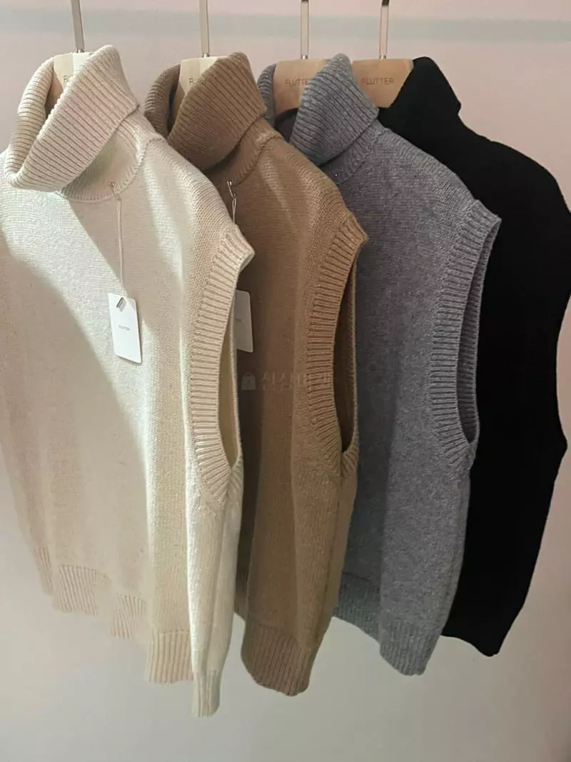 Flutter - Korean Women Fashion - #momslook - Turtleneck Vest - 8