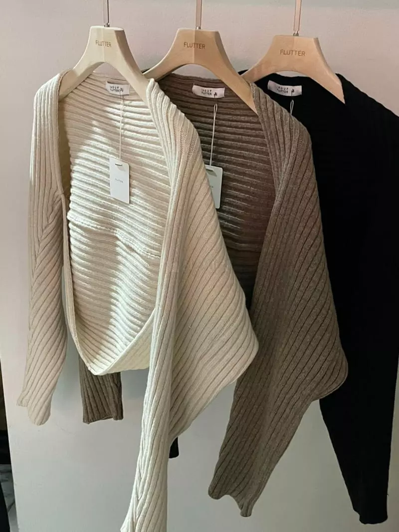 Flutter - Korean Women Fashion - #womensfashion - Rib Bolero Knit Tee - 3