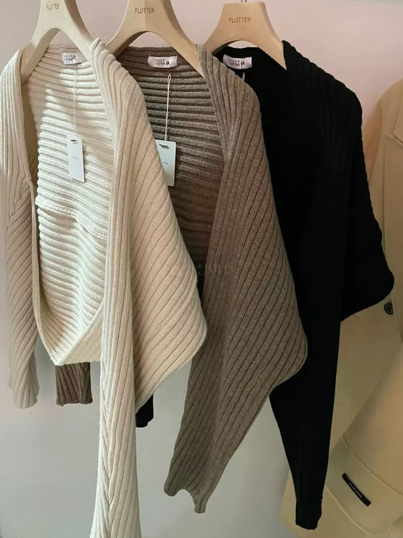 Flutter - Korean Women Fashion - #womensfashion - Rib Bolero Knit Tee - 5