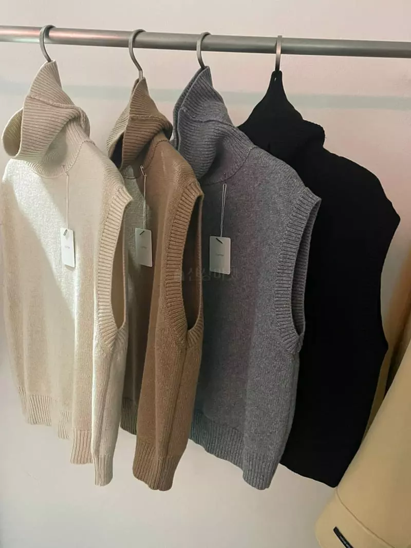 Flutter - Korean Women Fashion - #womensfashion - Turtleneck Vest - 7