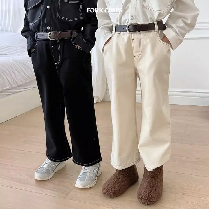 Fork Chips - Korean Children Fashion - #Kfashion4kids - Margaret Stitch Pants - 7