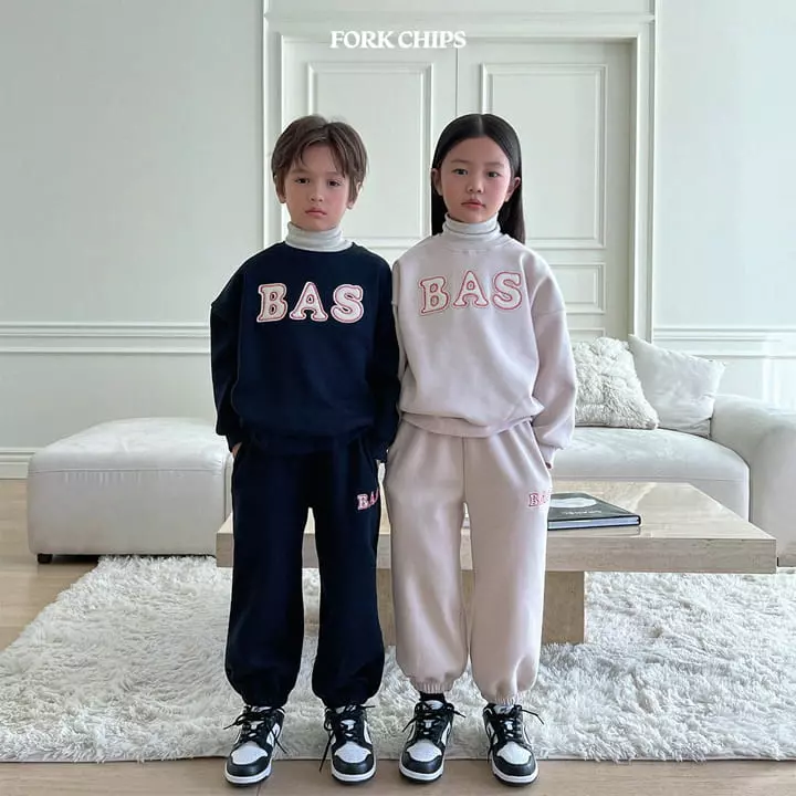 Fork Chips - Korean Children Fashion - #Kfashion4kids - Baseball Top Bottom Set - 7