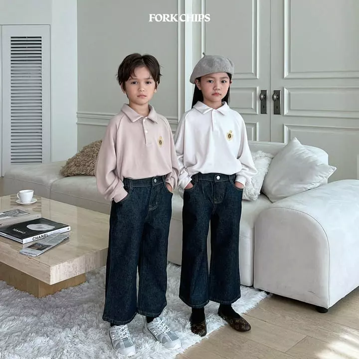Fork Chips - Korean Children Fashion - #Kfashion4kids - Ivy Knit Collar Tee - 2