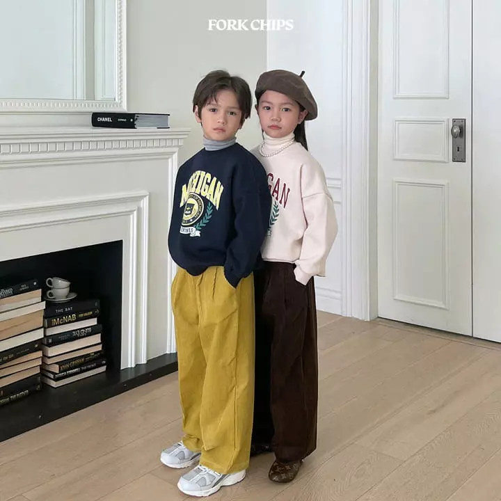 Fork Chips - Korean Children Fashion - #childrensboutique - Michigan Sweatshirt - 5