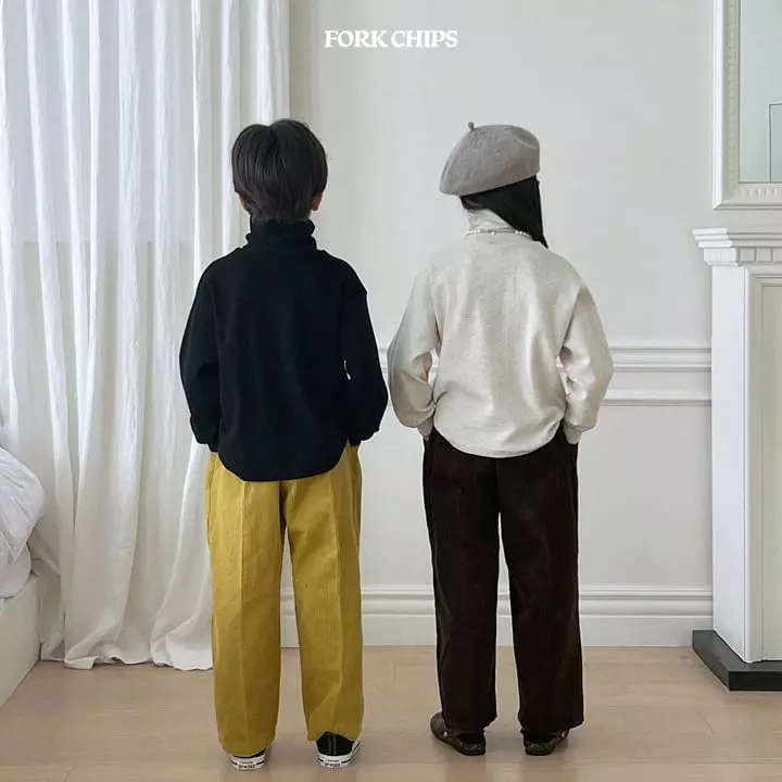 Fork Chips - Korean Children Fashion - #childrensboutique - Monday Rib pants - 9