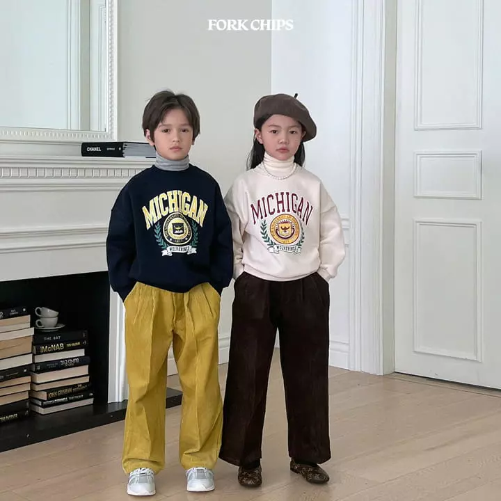 Fork Chips - Korean Children Fashion - #designkidswear - Michigan Sweatshirt - 6