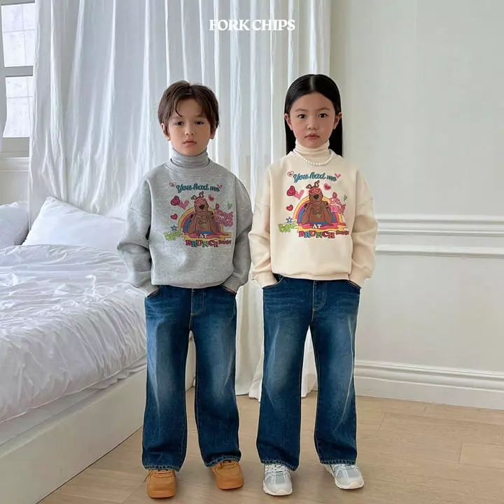 Fork Chips - Korean Children Fashion - #designkidswear - High Teen Dog Sweatshirt - 3