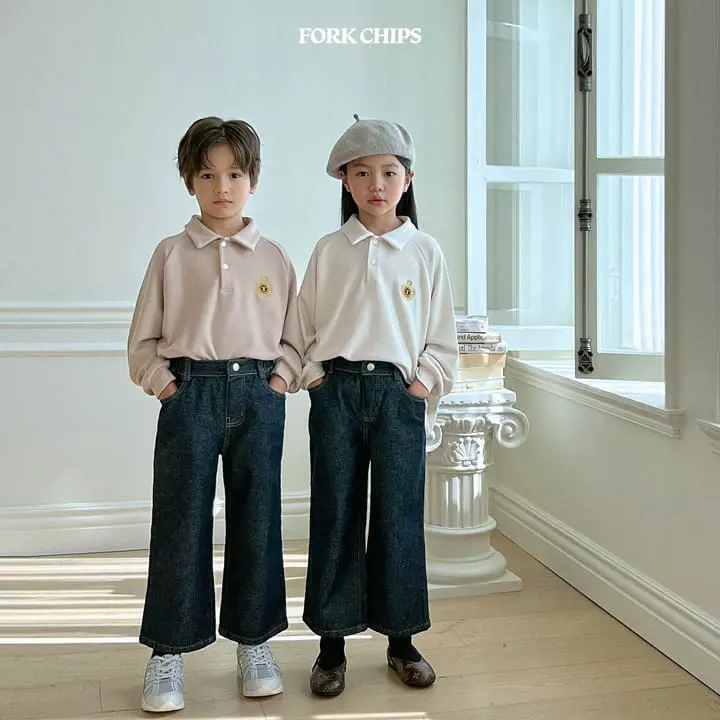 Fork Chips - Korean Children Fashion - #designkidswear - Ivy Knit Collar Tee - 12