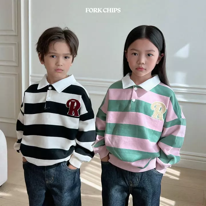 Fork Chips - Korean Children Fashion - #discoveringself - Root Collar Sweatshirt - 11