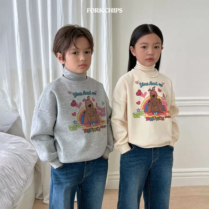 Fork Chips - Korean Children Fashion - #designkidswear - High Teen Dog Sweatshirt - 4