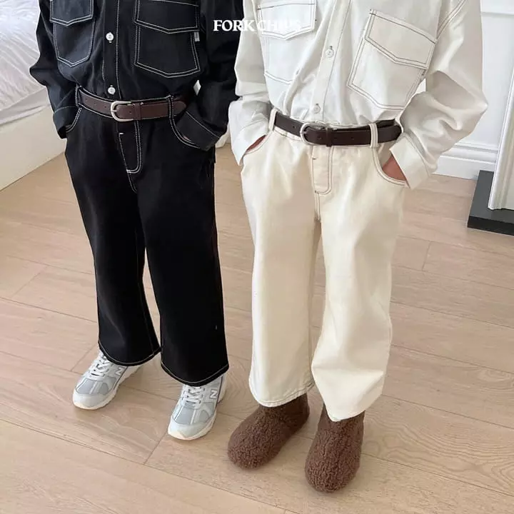 Fork Chips - Korean Children Fashion - #discoveringself - Margaret Stitch Pants - 2