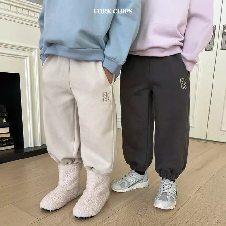 Fork Chips - Korean Children Fashion - #discoveringself - Plain Pants - 8