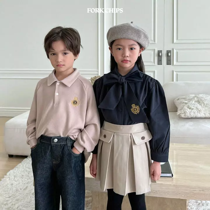 Fork Chips - Korean Children Fashion - #discoveringself - Cover Pleats Skirt - 7