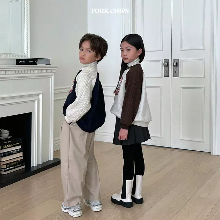 Fork Chips - Korean Children Fashion - #fashionkids - Hotel Knit Sweatshirt - 10