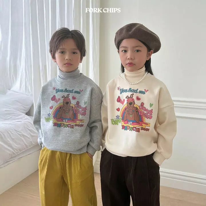 Fork Chips - Korean Children Fashion - #kidsshorts - High Teen Dog Sweatshirt - 6