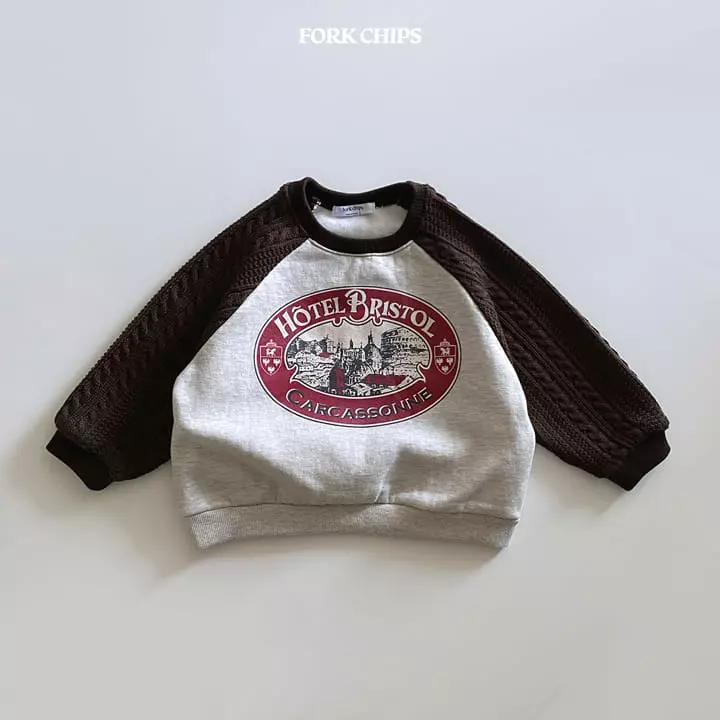 Fork Chips - Korean Children Fashion - #kidsstore - Hotel Knit Sweatshirt - 12
