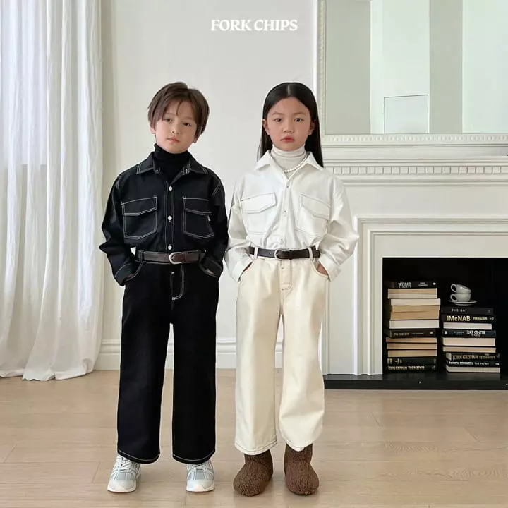 Fork Chips - Korean Children Fashion - #kidsstore - Margaret Stitch Pants - 5