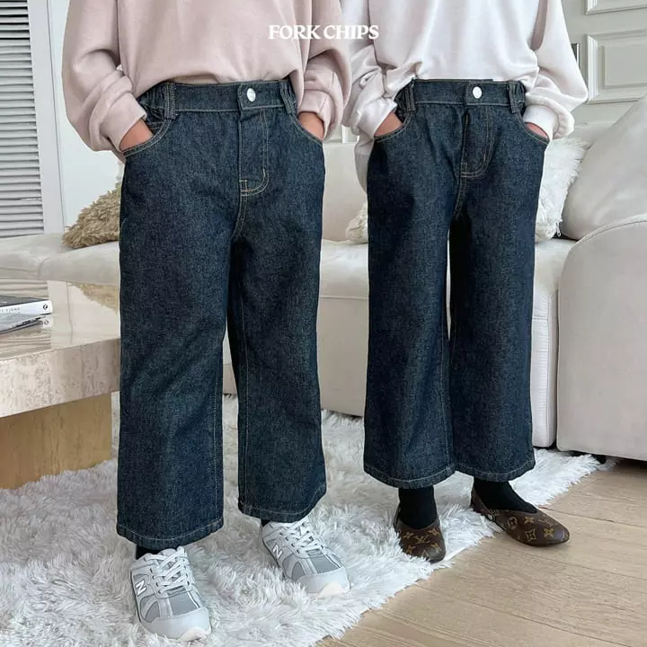 Fork Chips - Korean Children Fashion - #kidsstore - Bridge Jeans - 2