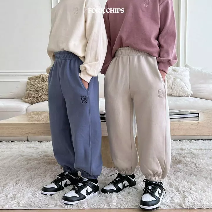 Fork Chips - Korean Children Fashion - #kidsstore - Plain Pants - 11