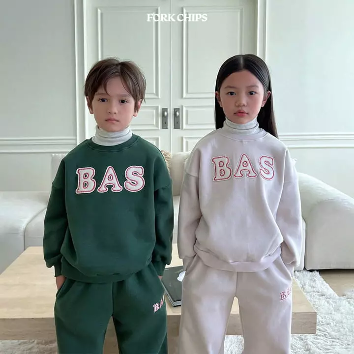 Fork Chips - Korean Children Fashion - #kidsstore - Baseball Top Bottom Set - 5
