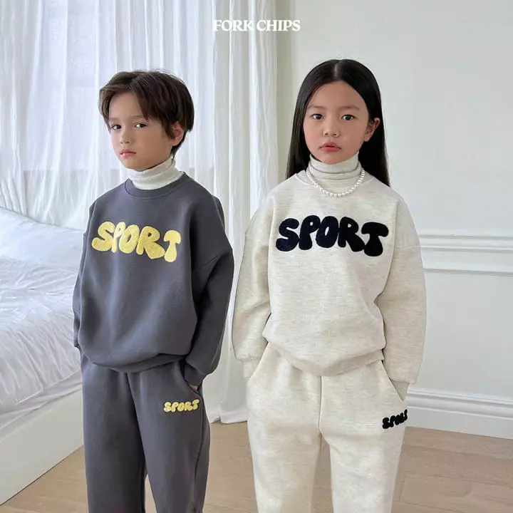 Fork Chips - Korean Children Fashion - #kidsshorts - Sprot Top Bottom Set - 4