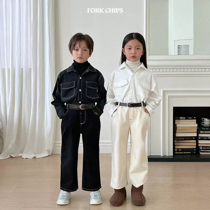 Fork Chips - Korean Children Fashion - #kidsstore - Od Stitch Tee - 3