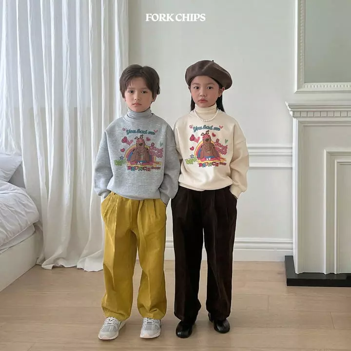 Fork Chips - Korean Children Fashion - #kidzfashiontrend - High Teen Dog Sweatshirt - 8