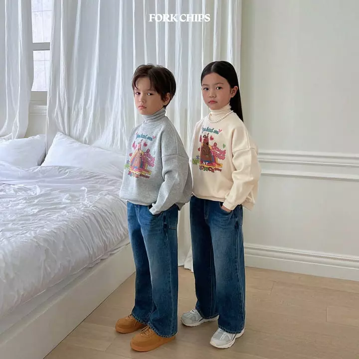 Fork Chips - Korean Children Fashion - #kidzfashiontrend - Classic Jeans - 5