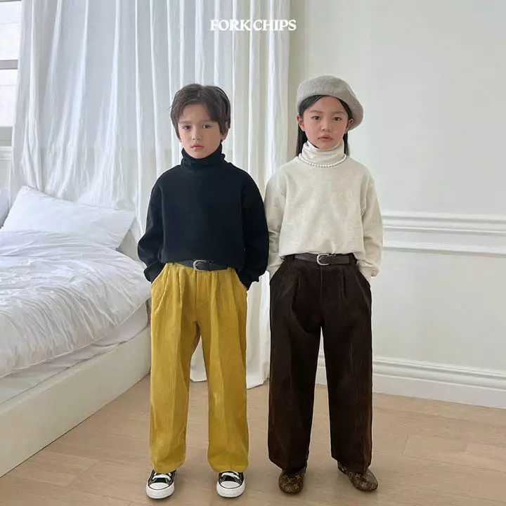 Fork Chips - Korean Children Fashion - #kidzfashiontrend - Monday Rib pants