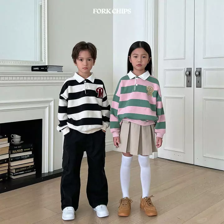 Fork Chips - Korean Children Fashion - #littlefashionista - Root Collar Sweatshirt
