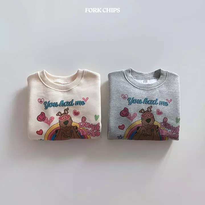 Fork Chips - Korean Children Fashion - #magicofchildhood - High Teen Dog Sweatshirt - 11