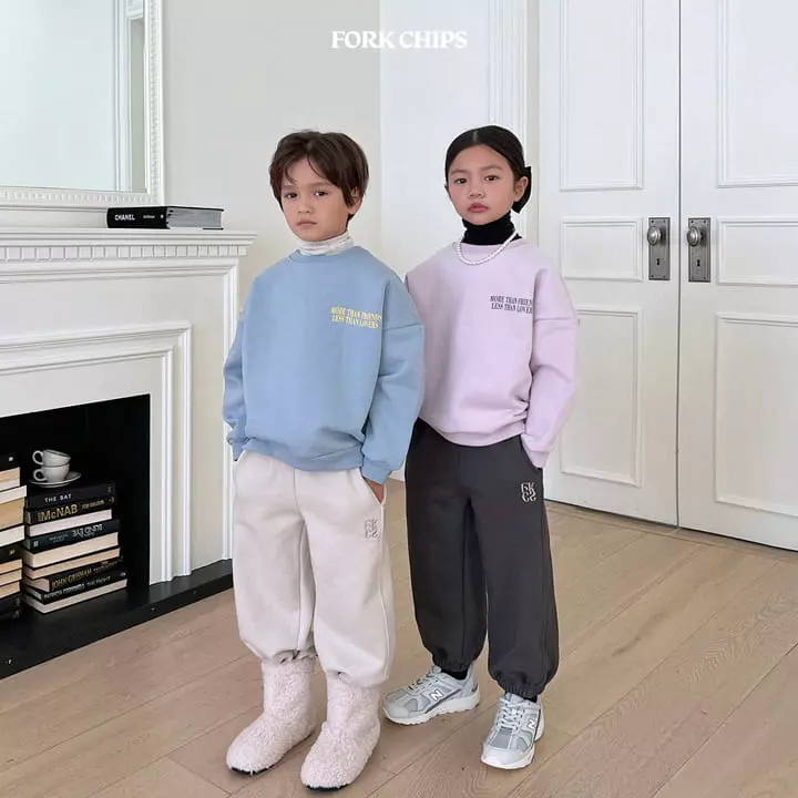 Fork Chips - Korean Children Fashion - #magicofchildhood - Plain Pants