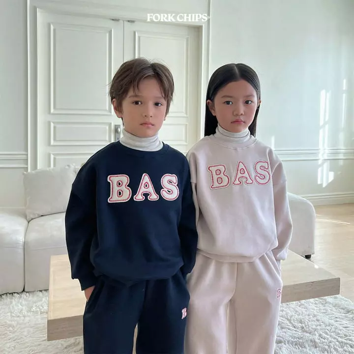 Fork Chips - Korean Children Fashion - #magicofchildhood - Baseball Top Bottom Set - 9