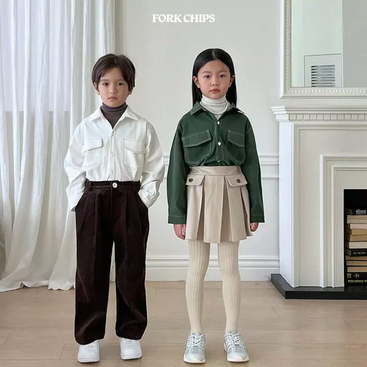 Fork Chips - Korean Children Fashion - #magicofchildhood - Od Stitch Tee - 7
