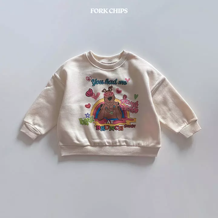 Fork Chips - Korean Children Fashion - #minifashionista - High Teen Dog Sweatshirt - 12