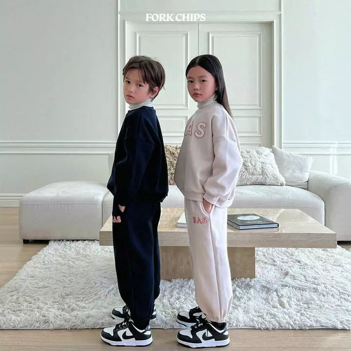 Fork Chips - Korean Children Fashion - #minifashionista - Baseball Top Bottom Set - 10