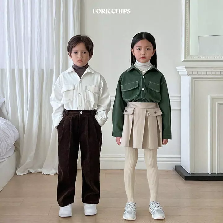 Fork Chips - Korean Children Fashion - #minifashionista - Od Stitch Tee - 8