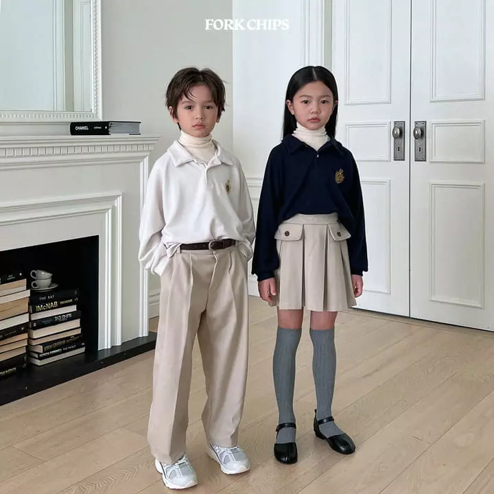 Fork Chips - Korean Children Fashion - #minifashionista - Ivy Knit Collar Tee - 5
