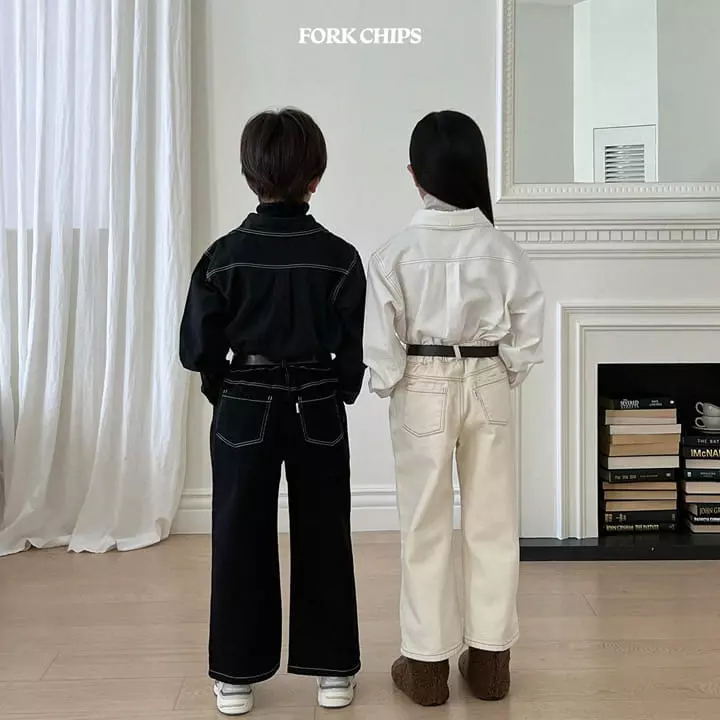 Fork Chips - Korean Children Fashion - #prettylittlegirls - Margaret Stitch Pants - 11