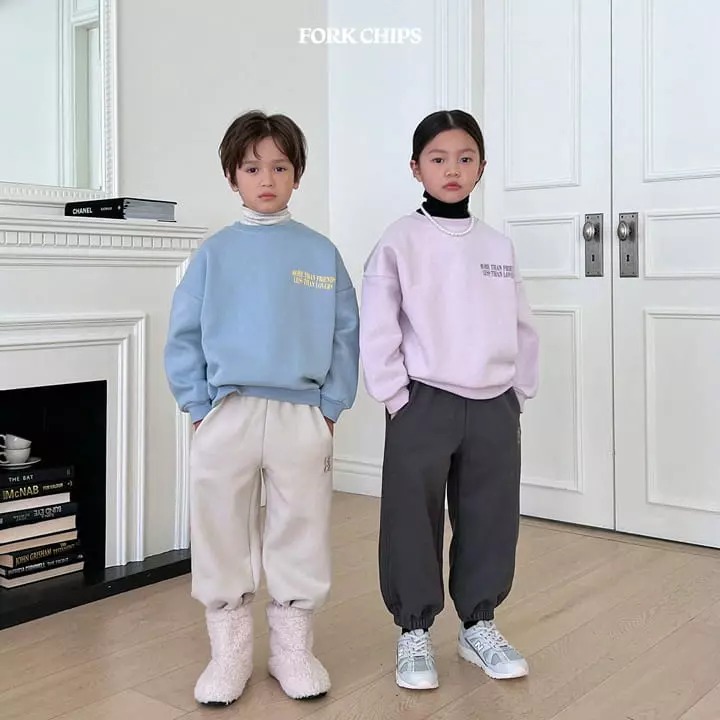 Fork Chips - Korean Children Fashion - #prettylittlegirls - Plain Pants - 3