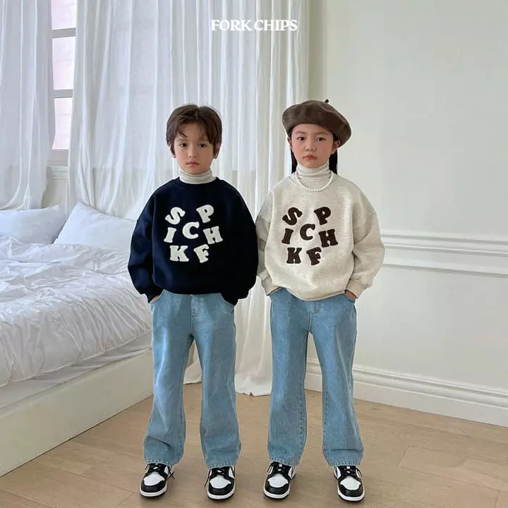 Fork Chips - Korean Children Fashion - #toddlerclothing - Cookie Bookle Sweatshirt